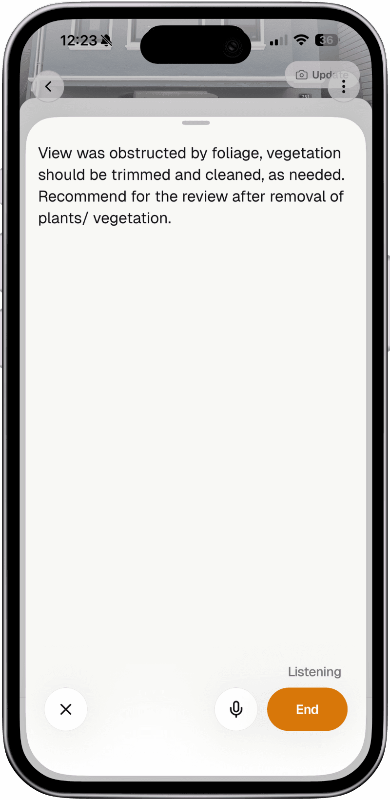 Noma mobile app showing talk, don't type